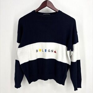 Brandy Melville Sweater Womens One Size Knit Bologna 100% Cotton Italy Preppy